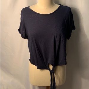 Juicy Couture Navy Tee with Tie Size Medium